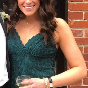 Dark green cocktail dress
